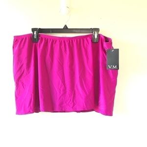 VM Plus Size Bright Pink Skort Swim Cover Up 20W